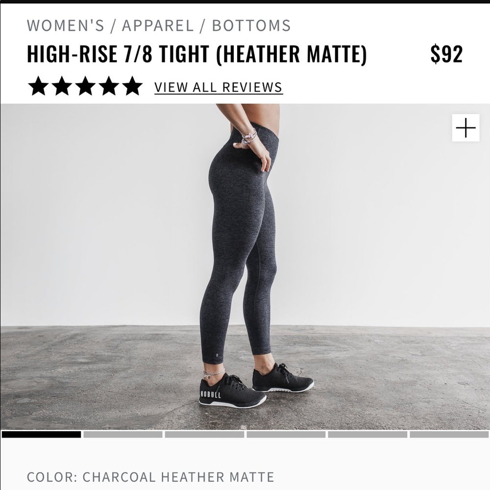 nobull project 7/8 leggings charcoal